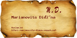 Marianovits Diána névjegykártya