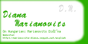 diana marianovits business card